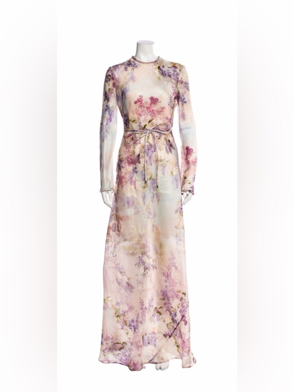 Zimmermann Pastel Floral Maxi Dress in Pink, Purple and Cream - Picture 4 of 7
